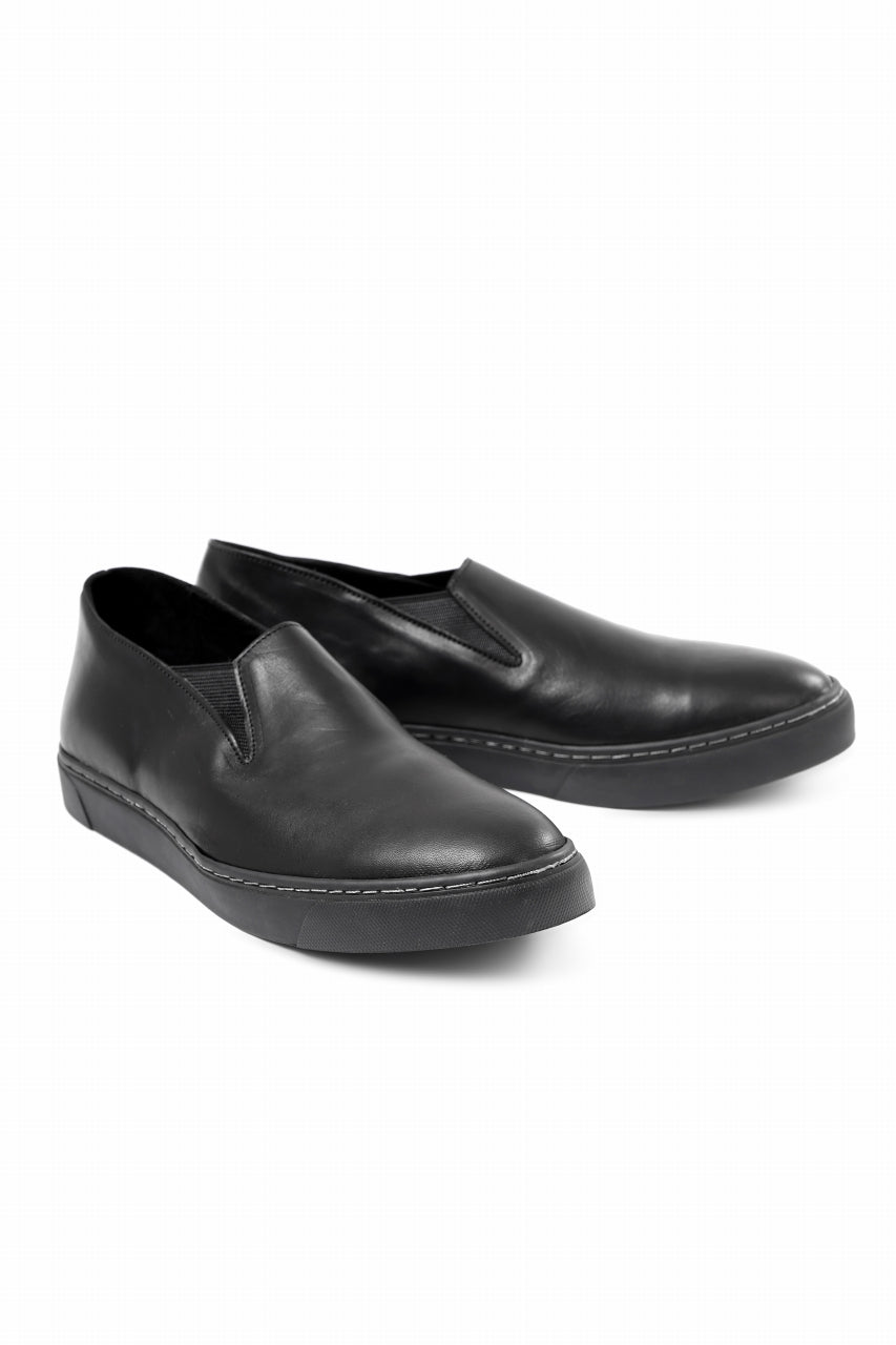 画像をギャラリービューアに読み込む, Portaille LOW SLIP SHOES / WAXED HORSE (BLACK x BLACK)