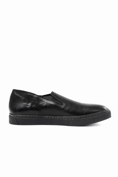 画像をギャラリービューアに読み込む, Portaille LOW SLIP SHOES / WAXED HORSE (BLACK x BLACK)