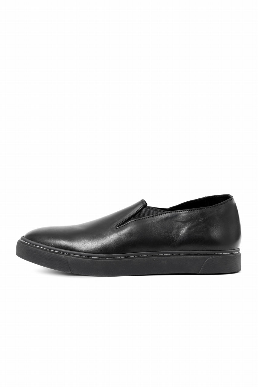 画像をギャラリービューアに読み込む, Portaille LOW SLIP SHOES / WAXED HORSE (BLACK x BLACK)