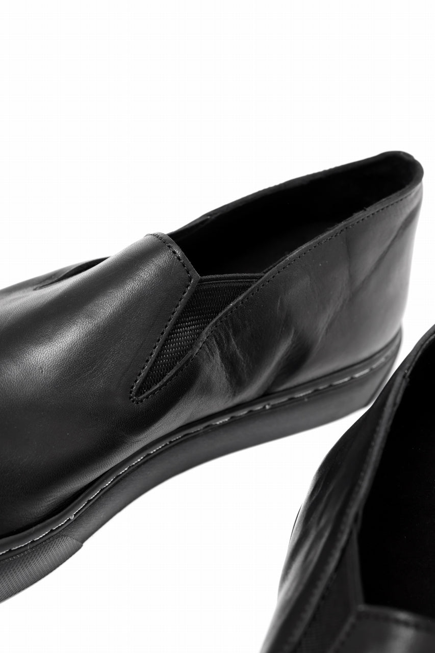 画像をギャラリービューアに読み込む, Portaille LOW SLIP SHOES / WAXED HORSE (BLACK x BLACK)