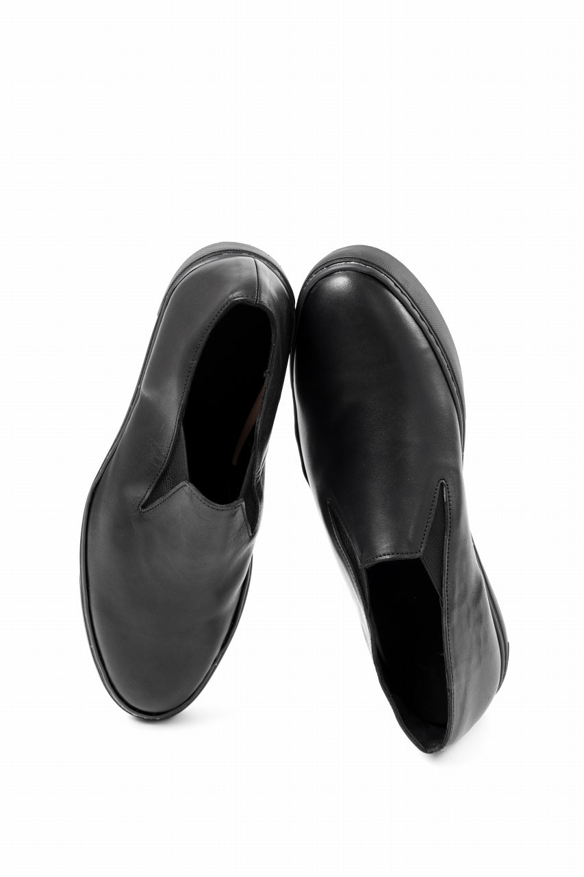 画像をギャラリービューアに読み込む, Portaille LOW SLIP SHOES / WAXED HORSE (BLACK x BLACK)