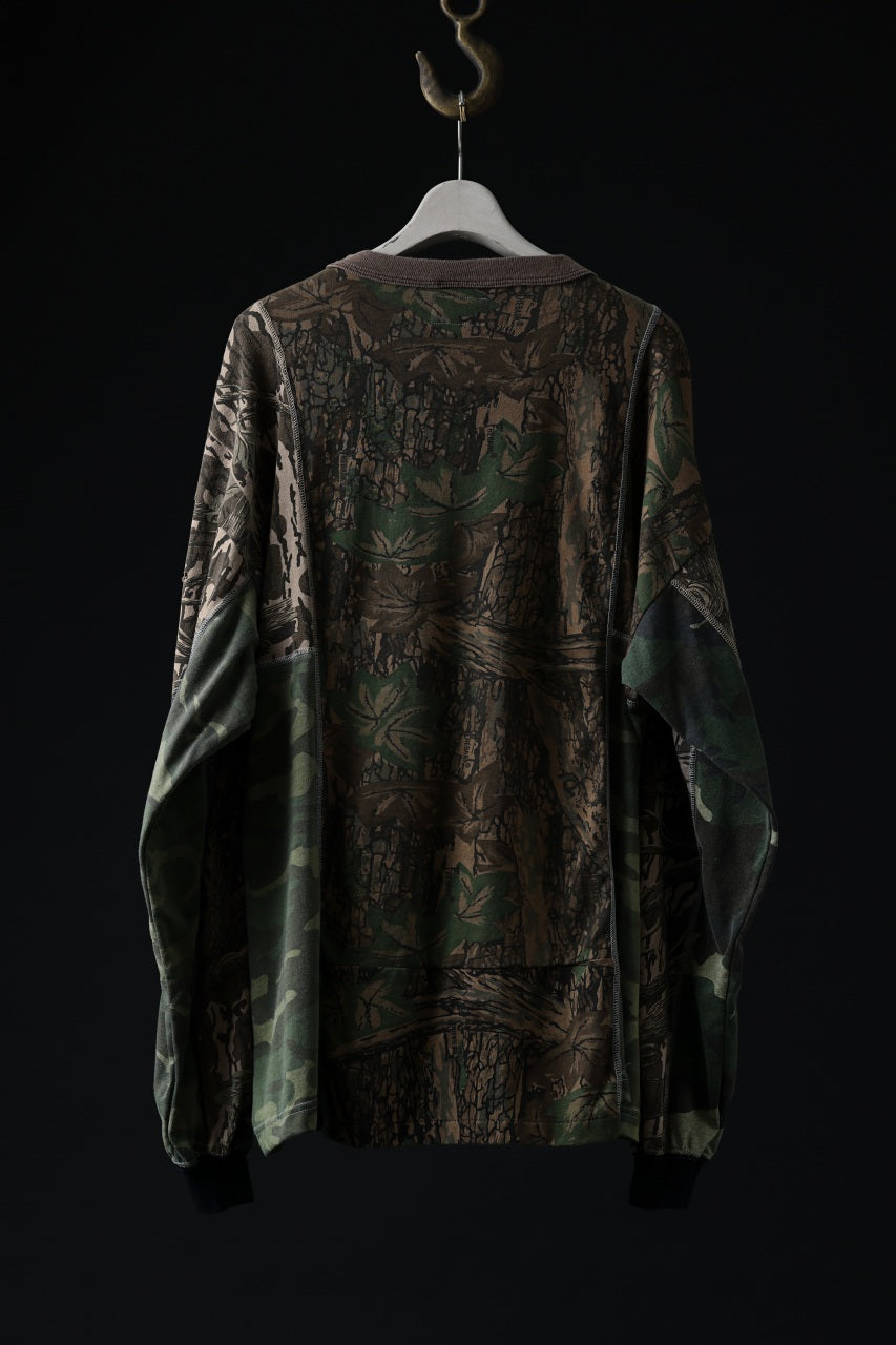Load image into Gallery viewer, CHANGES VINTAGE REMAKE QUINTET PANEL L/S TEE (CAMO #B)