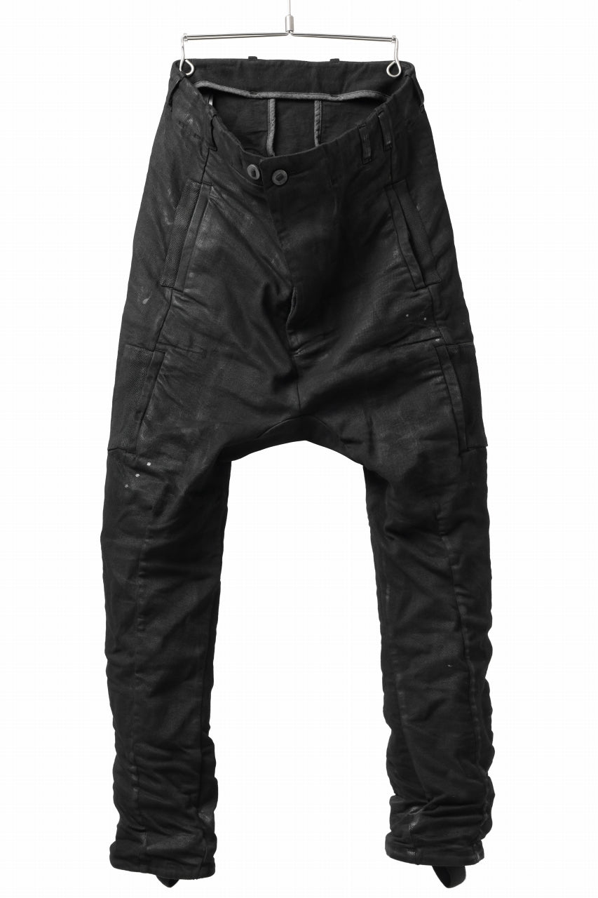画像をギャラリービューアに読み込む, BORIS BIDJAN SABERI DROP CROTCH PANTS / VINYL COATED & NICKEL PRESSED & BODY MOLDED "P24-F1603K" (BLACK)