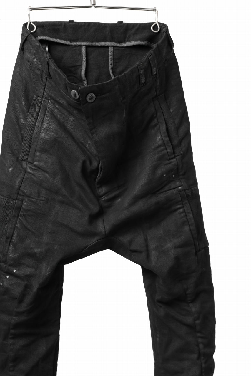 画像をギャラリービューアに読み込む, BORIS BIDJAN SABERI DROP CROTCH PANTS / VINYL COATED & NICKEL PRESSED & BODY MOLDED "P24-F1603K" (BLACK)