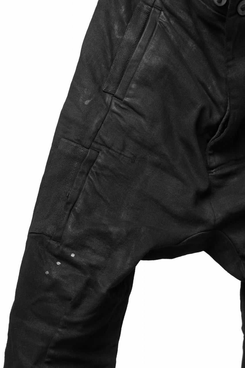 画像をギャラリービューアに読み込む, BORIS BIDJAN SABERI DROP CROTCH PANTS / VINYL COATED & NICKEL PRESSED & BODY MOLDED "P24-F1603K" (BLACK)