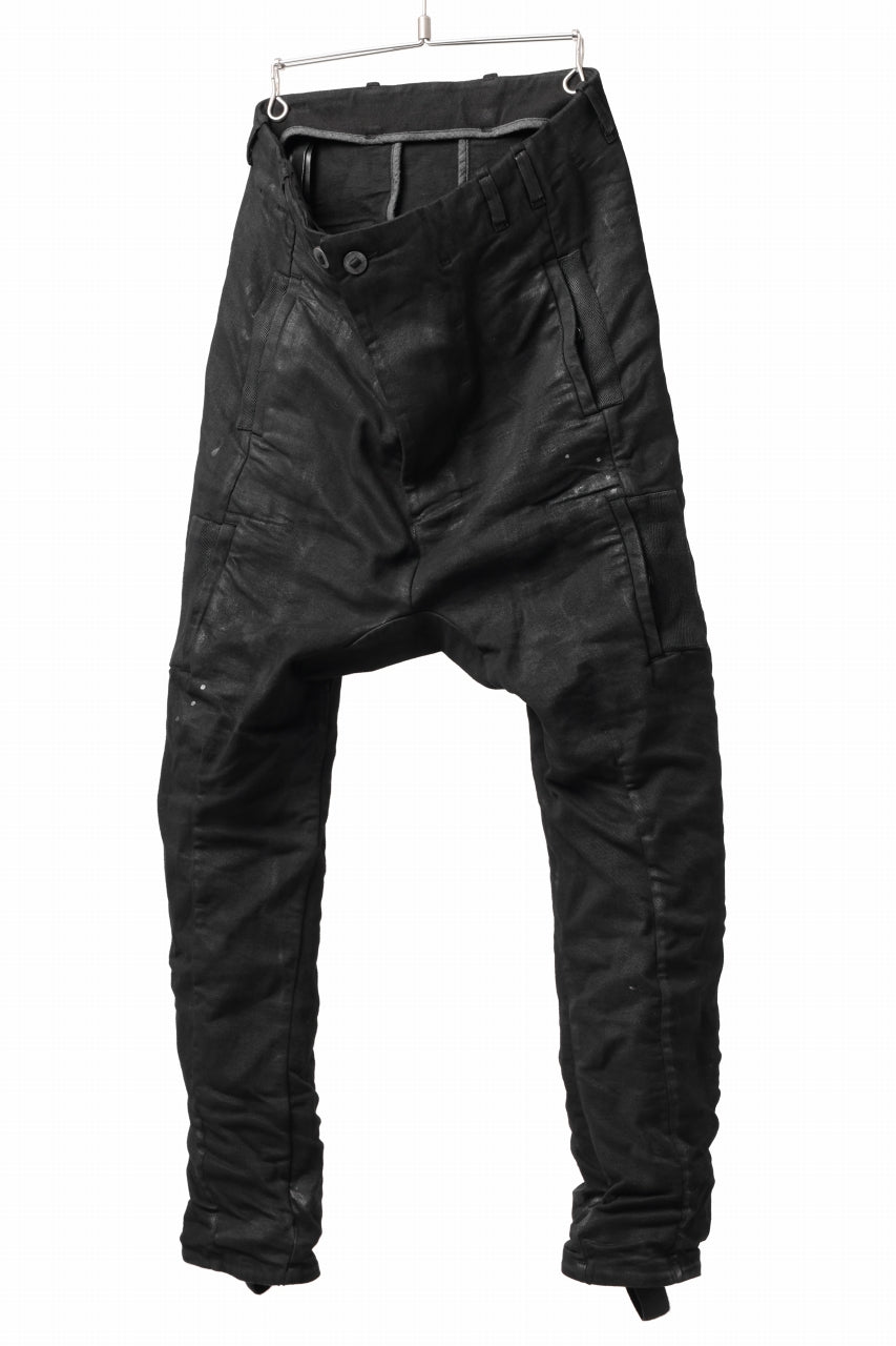 画像をギャラリービューアに読み込む, BORIS BIDJAN SABERI DROP CROTCH PANTS / VINYL COATED & NICKEL PRESSED & BODY MOLDED "P24-F1603K" (BLACK)