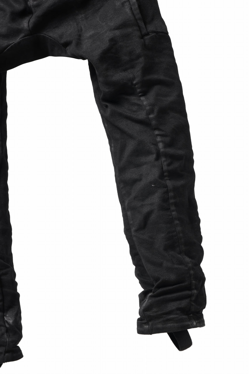 画像をギャラリービューアに読み込む, BORIS BIDJAN SABERI DROP CROTCH PANTS / VINYL COATED & NICKEL PRESSED & BODY MOLDED "P24-F1603K" (BLACK)