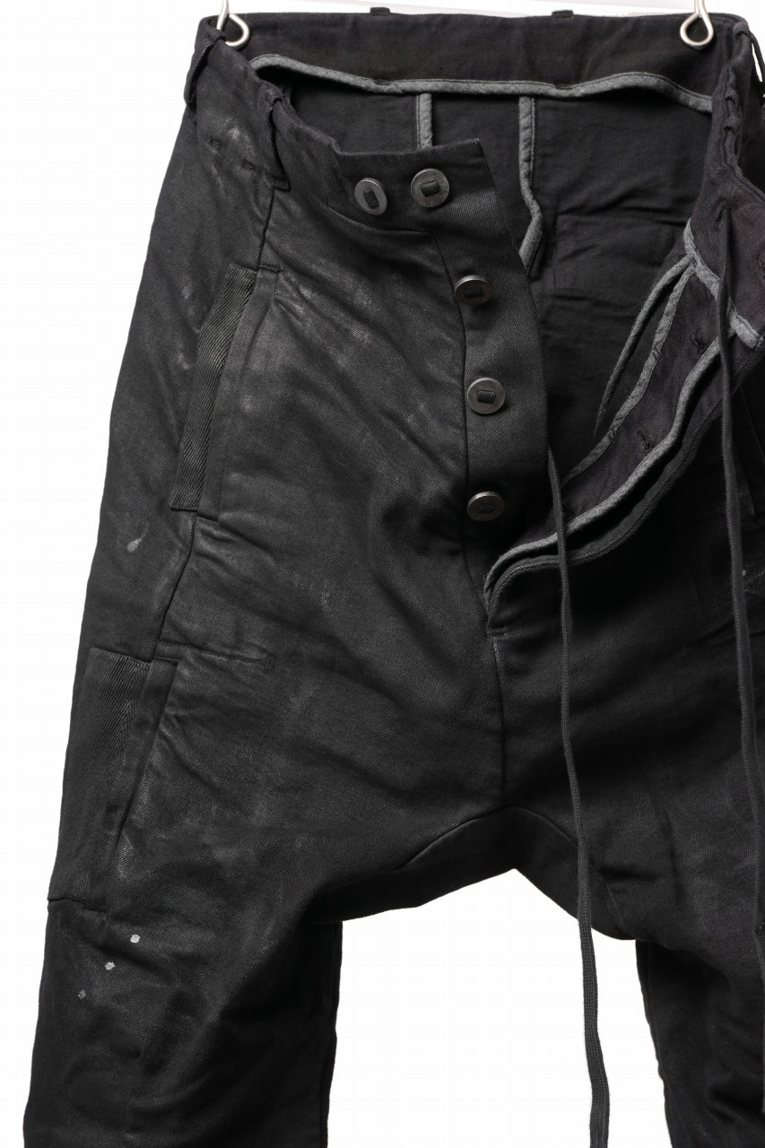 画像をギャラリービューアに読み込む, BORIS BIDJAN SABERI DROP CROTCH PANTS / VINYL COATED & NICKEL PRESSED & BODY MOLDED "P24-F1603K" (BLACK)