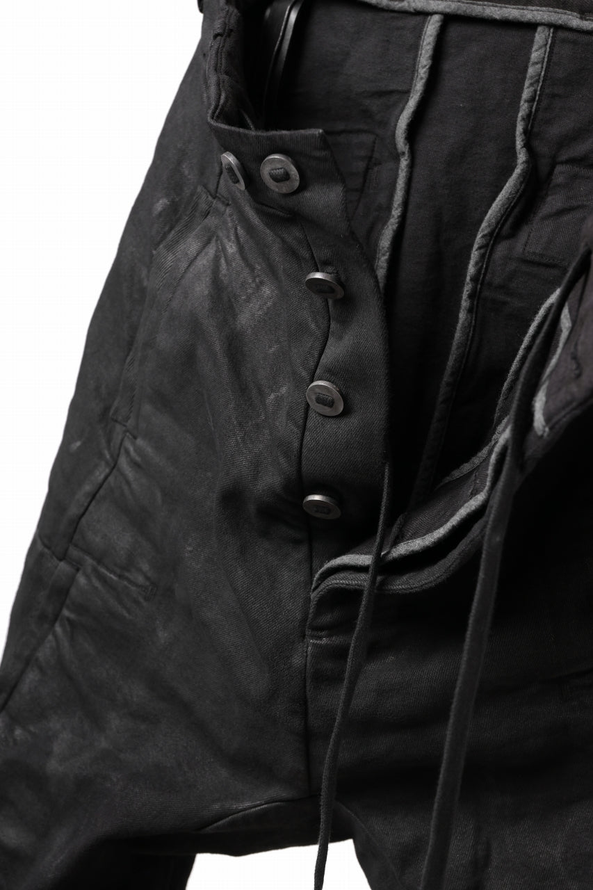 画像をギャラリービューアに読み込む, BORIS BIDJAN SABERI DROP CROTCH PANTS / VINYL COATED & NICKEL PRESSED & BODY MOLDED "P24-F1603K" (BLACK)