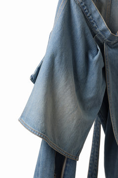 画像をギャラリービューアに読み込む, N/07 SEDITIOUS BONDAGE TROUSERS / CRUSHED BLEACH DENIM (INDIGO)