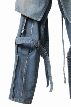 画像をギャラリービューアに読み込む, N/07 SEDITIOUS BONDAGE TROUSERS / CRUSHED BLEACH DENIM (INDIGO)