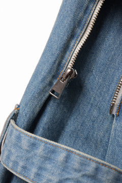 画像をギャラリービューアに読み込む, N/07 SEDITIOUS BONDAGE TROUSERS / CRUSHED BLEACH DENIM (INDIGO)