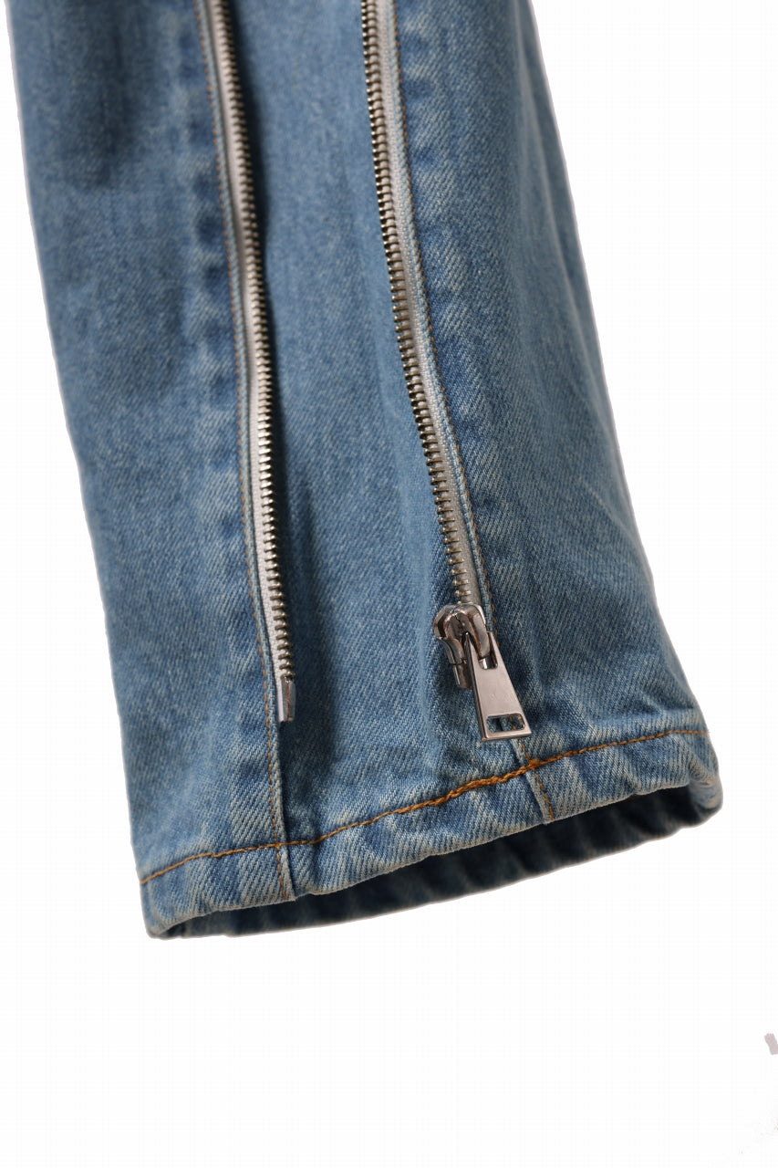 画像をギャラリービューアに読み込む, N/07 SEDITIOUS BONDAGE TROUSERS / CRUSHED BLEACH DENIM (INDIGO)