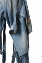 画像をギャラリービューアに読み込む, N/07 SEDITIOUS BONDAGE TROUSERS / CRUSHED BLEACH DENIM (INDIGO)