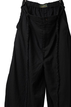 画像をギャラリービューアに読み込む, Aleksandr Manamis Wide Pant with Rope Code / CHECK & STRIPE (BLACK)