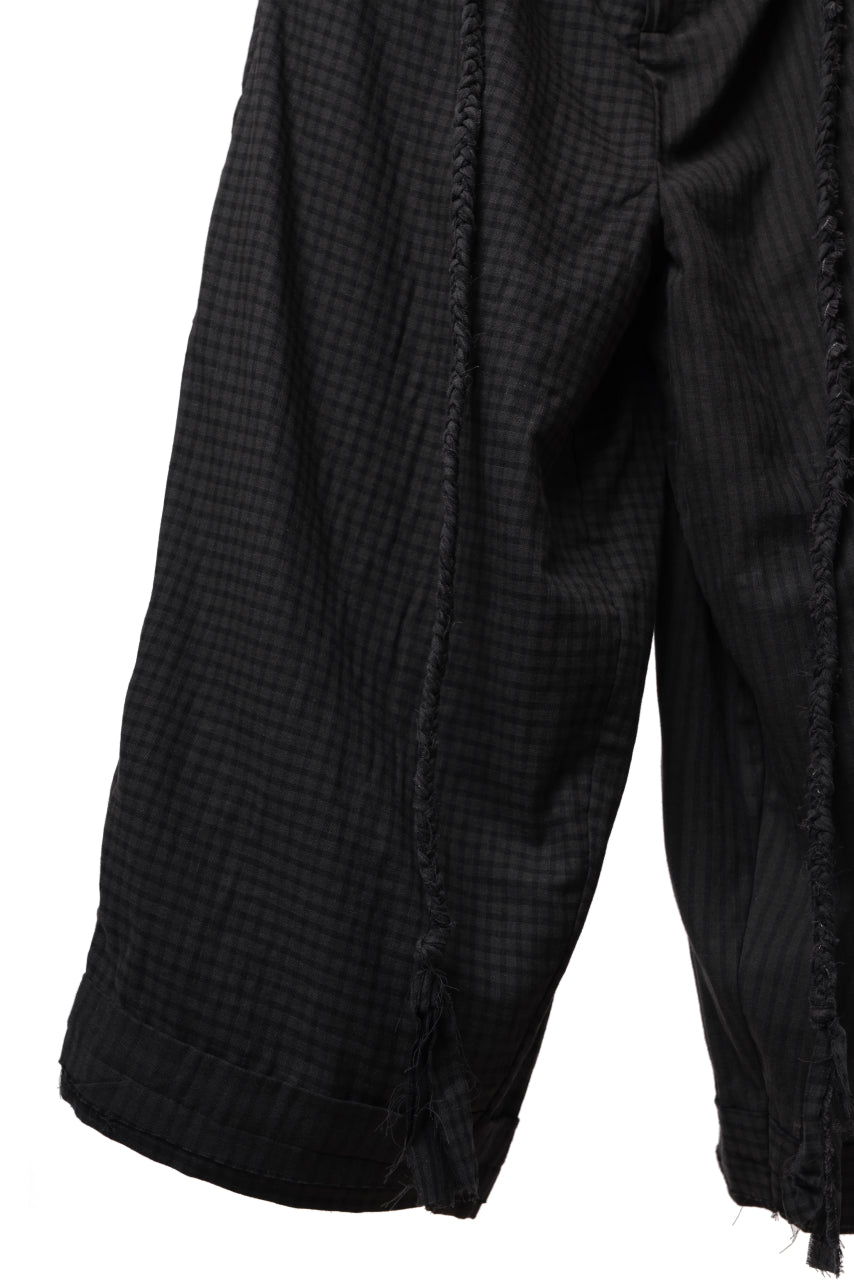 画像をギャラリービューアに読み込む, Aleksandr Manamis Wide Pant with Rope Code / CHECK & STRIPE (BLACK)