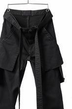 画像をギャラリービューアに読み込む, N/07 SEDITIOUS BONDAGE TROUSERS / BLEACHED BLACK DENIM (BLACK OVER DYED)