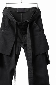 画像をギャラリービューアに読み込む, N/07 SEDITIOUS BONDAGE TROUSERS / BLEACHED BLACK DENIM (BLACK OVER DYED)