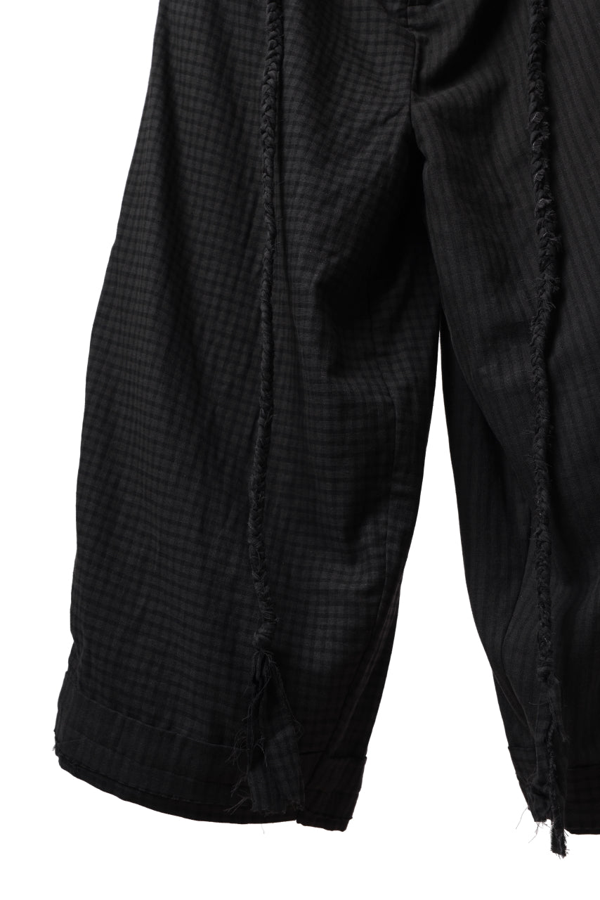 画像をギャラリービューアに読み込む, Aleksandr Manamis Wide Pant with Rope Code / CHECK & STRIPE (BLACK)