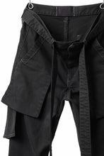 画像をギャラリービューアに読み込む, N/07 SEDITIOUS BONDAGE TROUSERS / BLEACHED BLACK DENIM (BLACK OVER DYED)