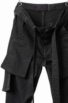 画像をギャラリービューアに読み込む, N/07 SEDITIOUS BONDAGE TROUSERS / BLEACHED BLACK DENIM (BLACK OVER DYED)