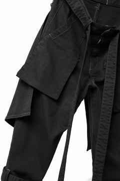 画像をギャラリービューアに読み込む, N/07 SEDITIOUS BONDAGE TROUSERS / BLEACHED BLACK DENIM (BLACK OVER DYED)