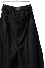 画像をギャラリービューアに読み込む, Aleksandr Manamis Wide Pant with Rope Code / CHECK & STRIPE (BLACK)
