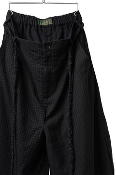 画像をギャラリービューアに読み込む, Aleksandr Manamis Wide Pant with Rope Code / CHECK & STRIPE (BLACK)
