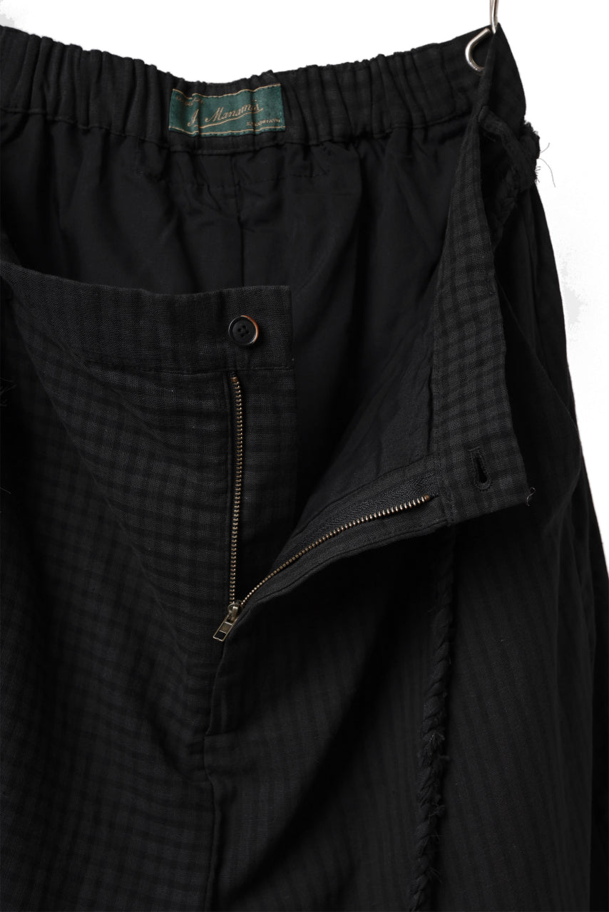 画像をギャラリービューアに読み込む, Aleksandr Manamis Wide Pant with Rope Code / CHECK & STRIPE (BLACK)