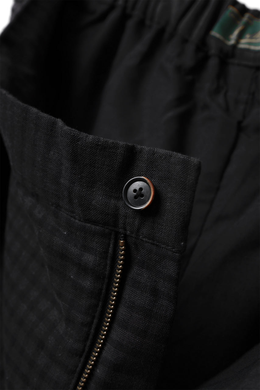 画像をギャラリービューアに読み込む, Aleksandr Manamis Wide Pant with Rope Code / CHECK & STRIPE (BLACK)