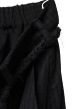 画像をギャラリービューアに読み込む, Aleksandr Manamis Wide Pant with Rope Code / CHECK & STRIPE (BLACK)