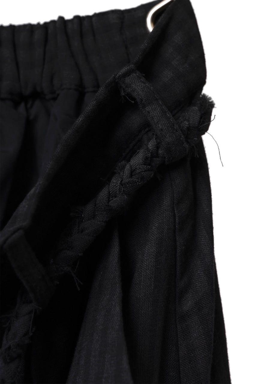 画像をギャラリービューアに読み込む, Aleksandr Manamis Wide Pant with Rope Code / CHECK & STRIPE (BLACK)