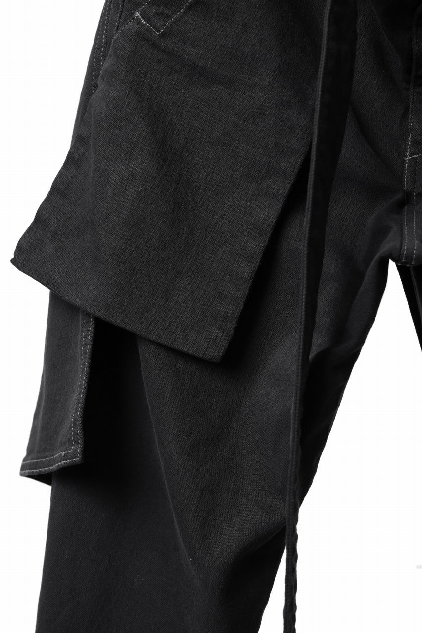 画像をギャラリービューアに読み込む, N/07 SEDITIOUS BONDAGE TROUSERS / BLEACHED BLACK DENIM (BLACK OVER DYED)