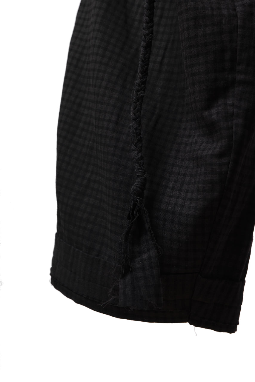 画像をギャラリービューアに読み込む, Aleksandr Manamis Wide Pant with Rope Code / CHECK & STRIPE (BLACK)