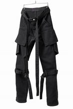 画像をギャラリービューアに読み込む, N/07 SEDITIOUS BONDAGE TROUSERS / BLEACHED BLACK DENIM (BLACK OVER DYED)