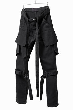 画像をギャラリービューアに読み込む, N/07 SEDITIOUS BONDAGE TROUSERS / BLEACHED BLACK DENIM (BLACK OVER DYED)