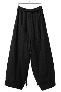 画像をギャラリービューアに読み込む, Aleksandr Manamis Wide Pant with Rope Code / CHECK & STRIPE (BLACK)