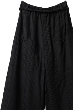 画像をギャラリービューアに読み込む, Aleksandr Manamis Wide Pant with Rope Code / CHECK & STRIPE (BLACK)