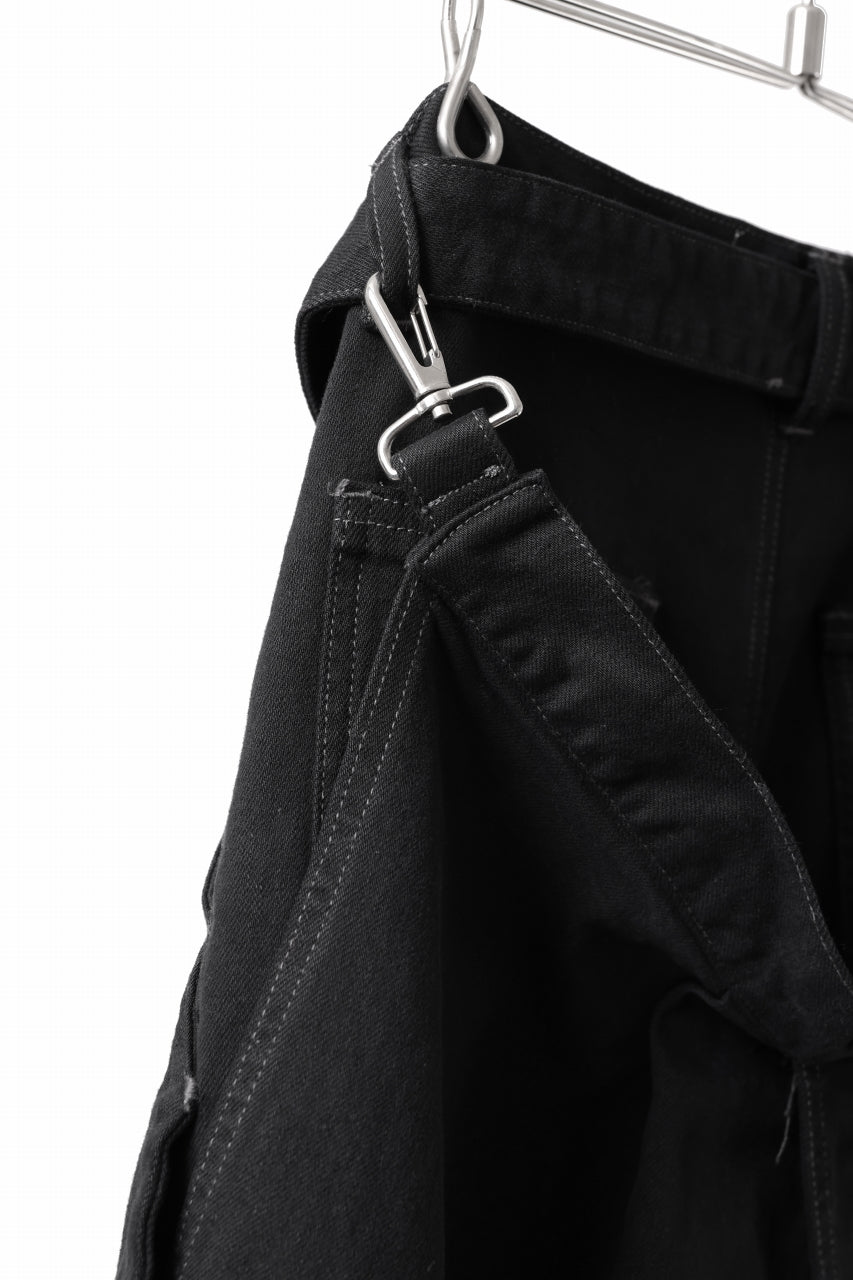 画像をギャラリービューアに読み込む, N/07 SEDITIOUS BONDAGE TROUSERS / BLEACHED BLACK DENIM (BLACK OVER DYED)