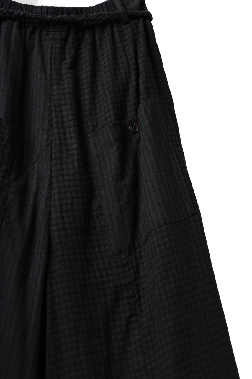 画像をギャラリービューアに読み込む, Aleksandr Manamis Wide Pant with Rope Code / CHECK & STRIPE (BLACK)