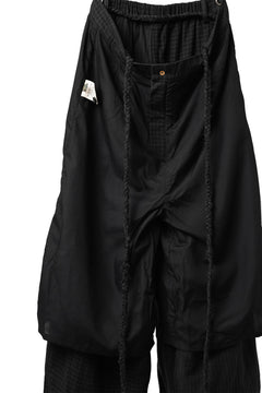 画像をギャラリービューアに読み込む, Aleksandr Manamis Wide Pant with Rope Code / CHECK & STRIPE (BLACK)