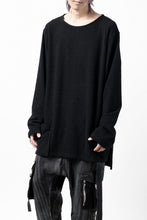 Load image into Gallery viewer, ISAMU KATAYAMA BACKLASH RANDOM PILE FABRIC LONG SLEEVE CUT & SEWN (BLACK)