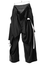 Load image into Gallery viewer, Y's BANG ON! No.125 ANCIENT TRIBE TAPE-STITCH FLUTTER PANTS (BLACK)