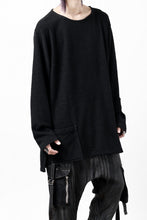 Load image into Gallery viewer, ISAMU KATAYAMA BACKLASH RANDOM PILE FABRIC LONG SLEEVE CUT & SEWN (BLACK)