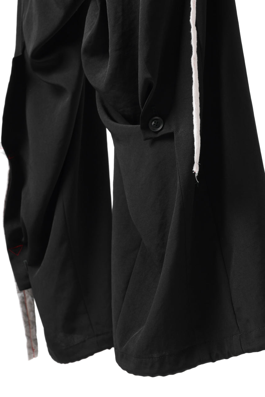 Load image into Gallery viewer, Y's BANG ON! No.125 ANCIENT TRIBE TAPE-STITCH FLUTTER PANTS (BLACK)