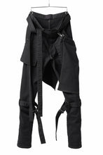 画像をギャラリービューアに読み込む, N/07 SEDITIOUS BONDAGE TROUSERS / BLEACHED BLACK DENIM (BLACK OVER DYED)