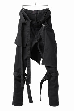 画像をギャラリービューアに読み込む, N/07 SEDITIOUS BONDAGE TROUSERS / BLEACHED BLACK DENIM (BLACK OVER DYED)