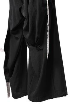 Load image into Gallery viewer, Y's BANG ON! No.125 ANCIENT TRIBE TAPE-STITCH FLUTTER PANTS (BLACK)