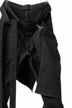 画像をギャラリービューアに読み込む, N/07 SEDITIOUS BONDAGE TROUSERS / BLEACHED BLACK DENIM (BLACK OVER DYED)