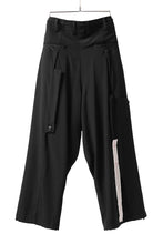 Load image into Gallery viewer, Y's BANG ON! No.125 ANCIENT TRIBE TAPE-STITCH FLUTTER PANTS (BLACK)
